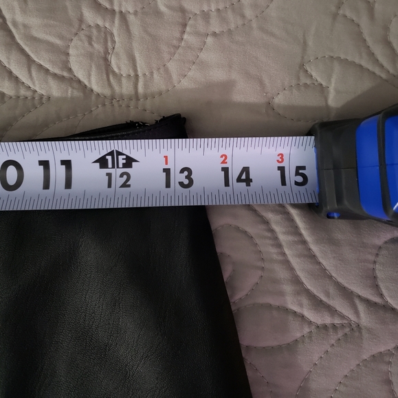 CLEARANCE Faux-leather Skirt with Pearl and Rhinestone Details - Picture 6 of 8